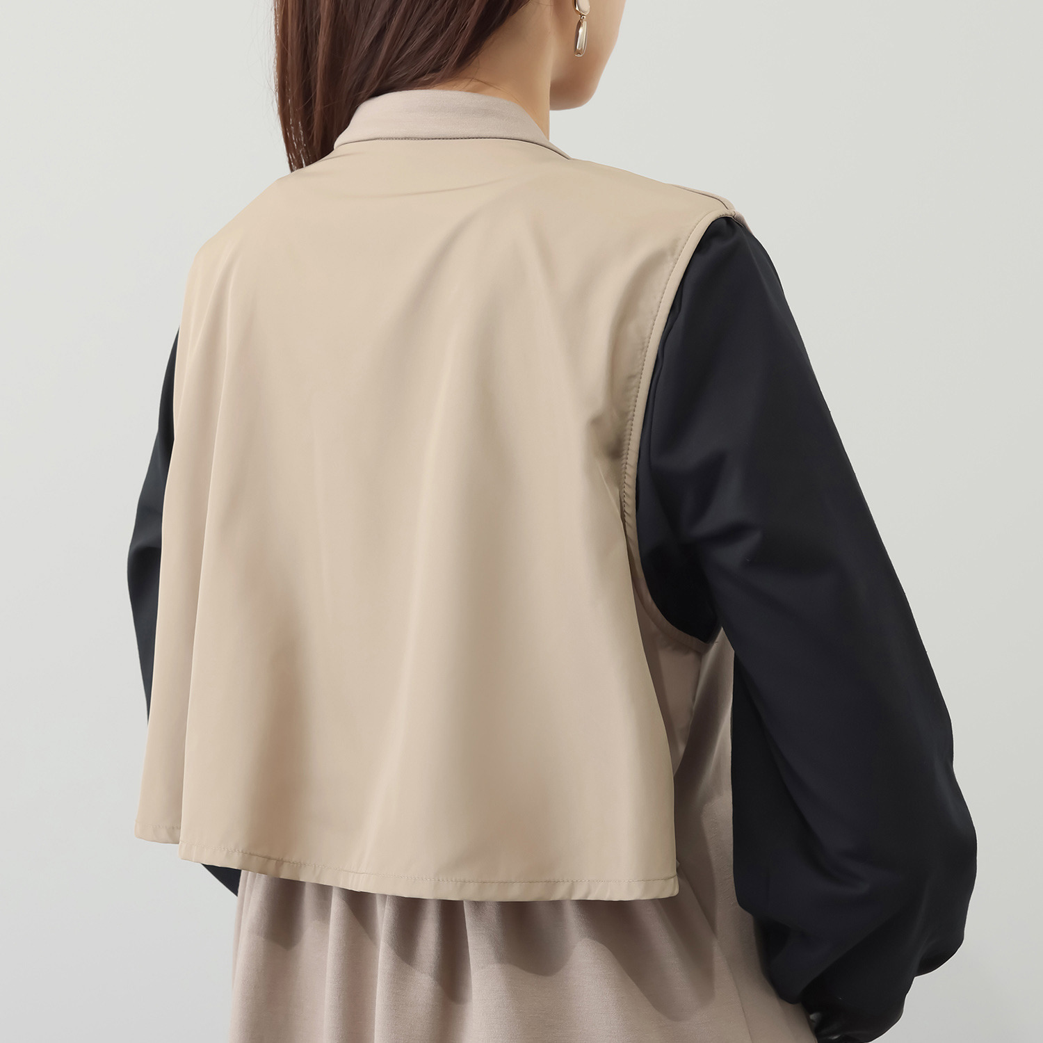 アンリック　オー　ブルー ライトダンボール バックフレアーデザイン ジャンスカにもなる ロングジレ