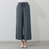 アンリック　オー　ブルー ふくれジャガード プリーツ見え セミワイドパンツ