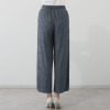 アンリック　オー　ブルー ふくれジャガード プリーツ見え セミワイドパンツ