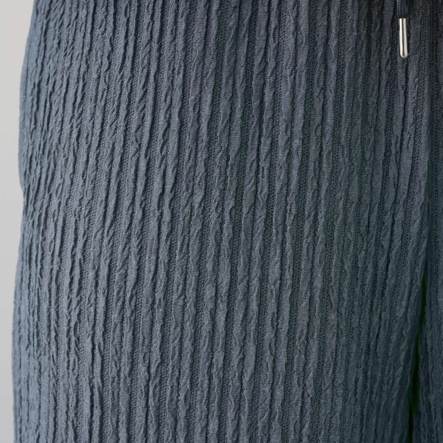 アンリック　オー　ブルー ふくれジャガード プリーツ見え セミワイドパンツ