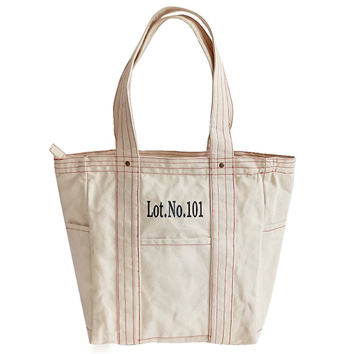 かわいい雑貨屋さん グロリア インド製 キャンバスステッチ トートバッグ