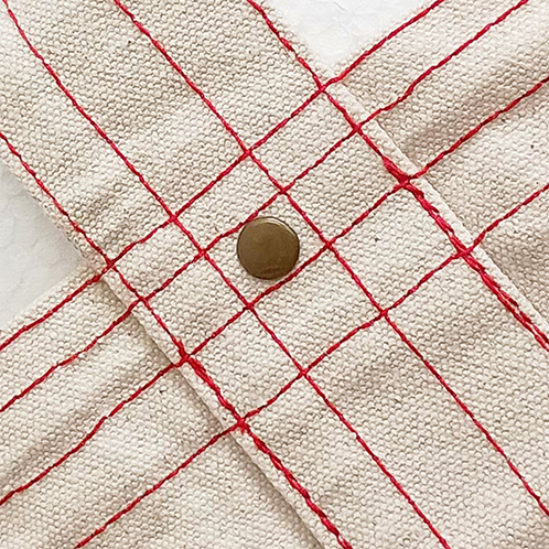 かわいい雑貨屋さん グロリア インド製 キャンバスステッチ トートバッグ