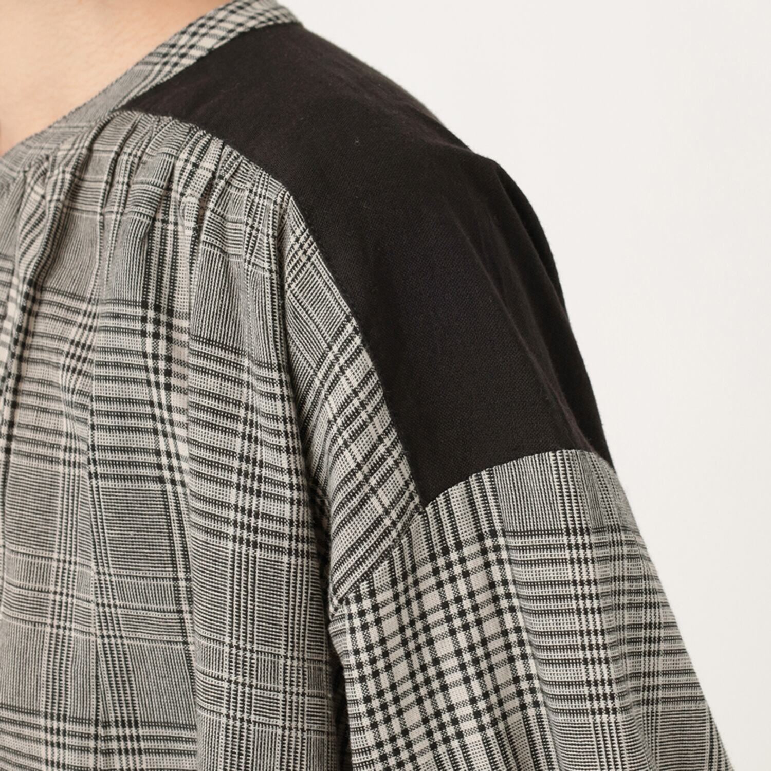 エムエムオー コットン１００％ 先染めキャンブリック チェックブラウス