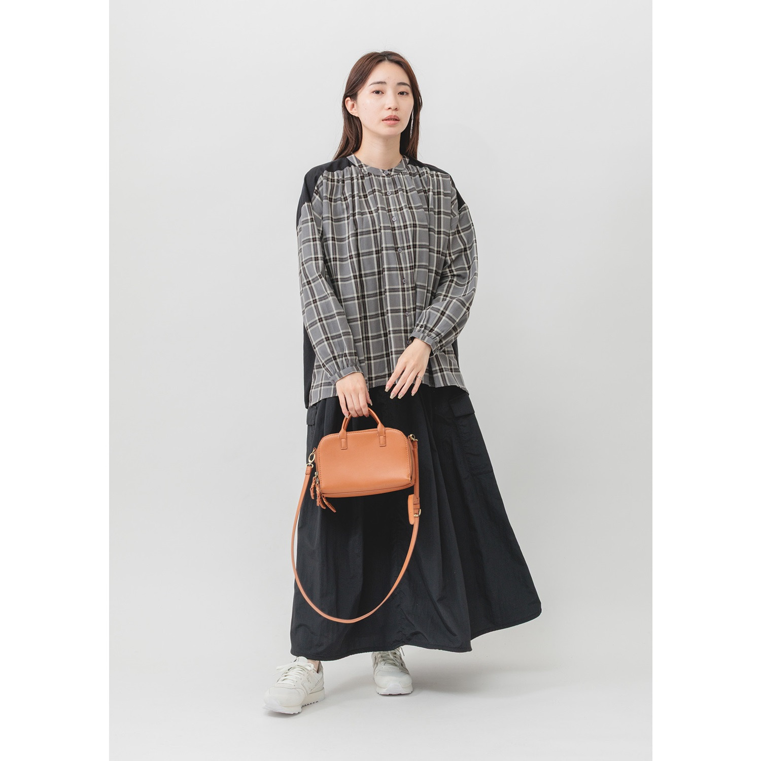 エムエムオー コットン１００％ 先染めキャンブリック チェックブラウス