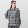 エムエムオー 綿１００％ 先染めツイル チェックブラウス