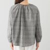 エムエムオー ギャザーチェックブラウス