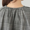 エムエムオー ギャザーチェックブラウス