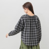 エムエムオー ギャザーチェックブラウス