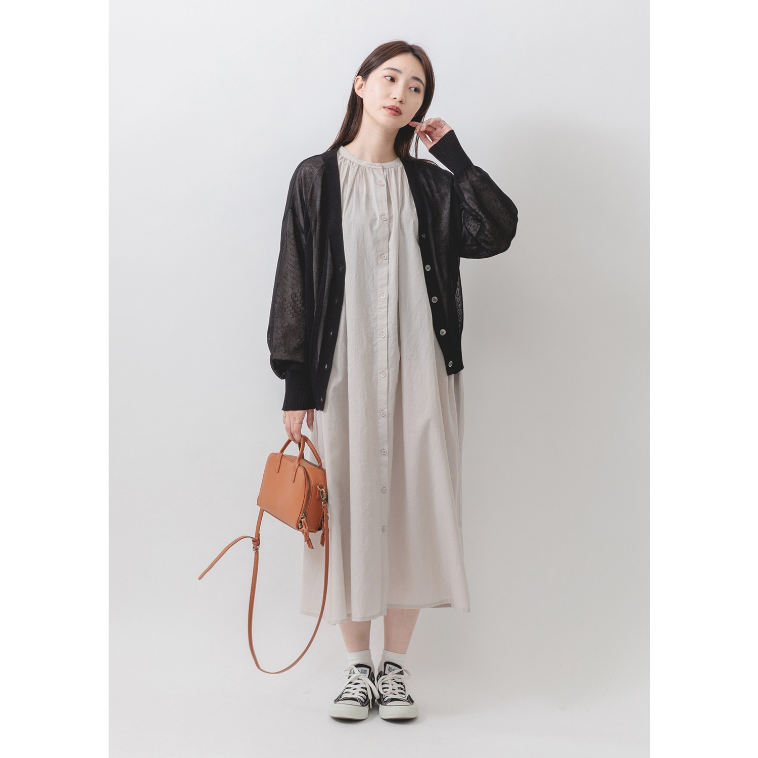 エムエムオー Ｖネック シアーカーディガン