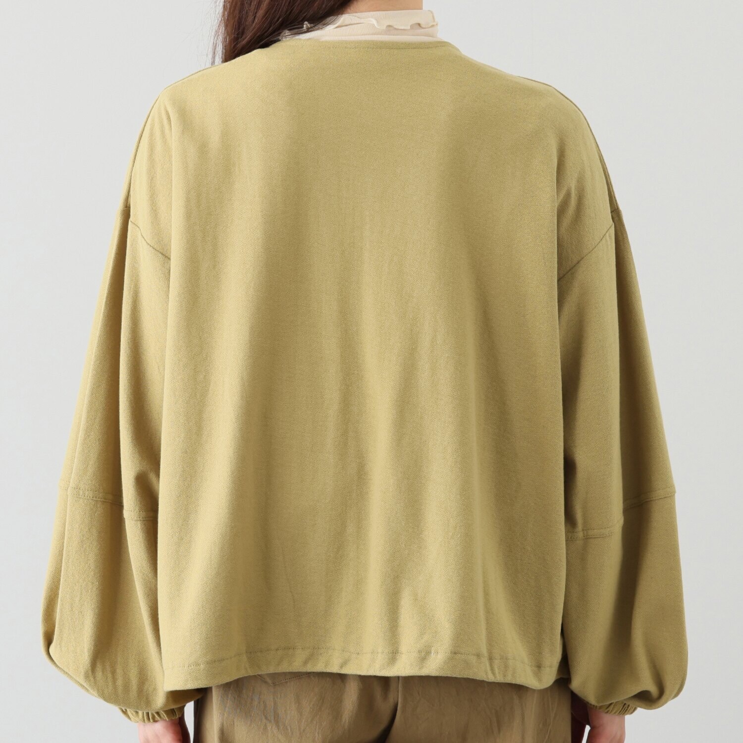 エムエムオー クルーネック ジップカーディガン