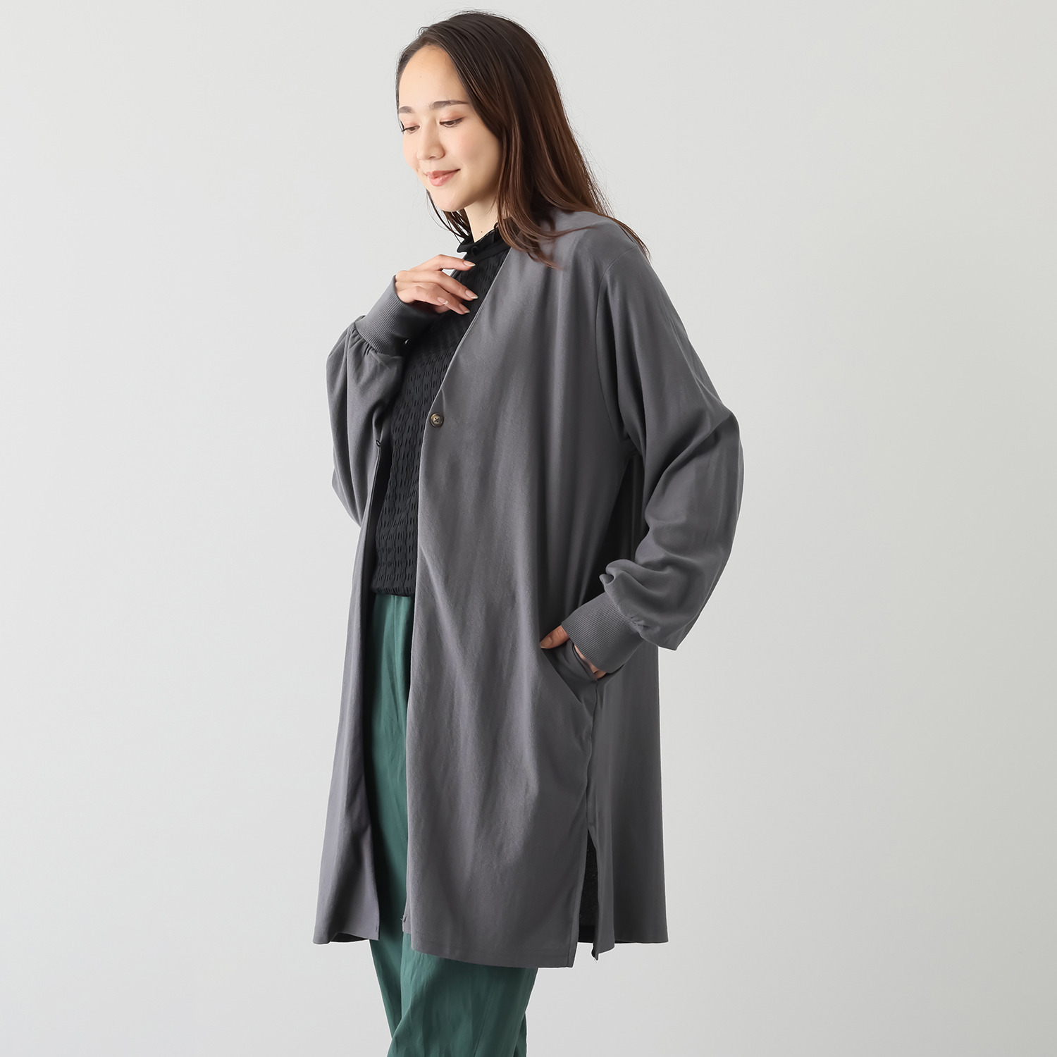 エムエムオー ロング トッパーカーディガン