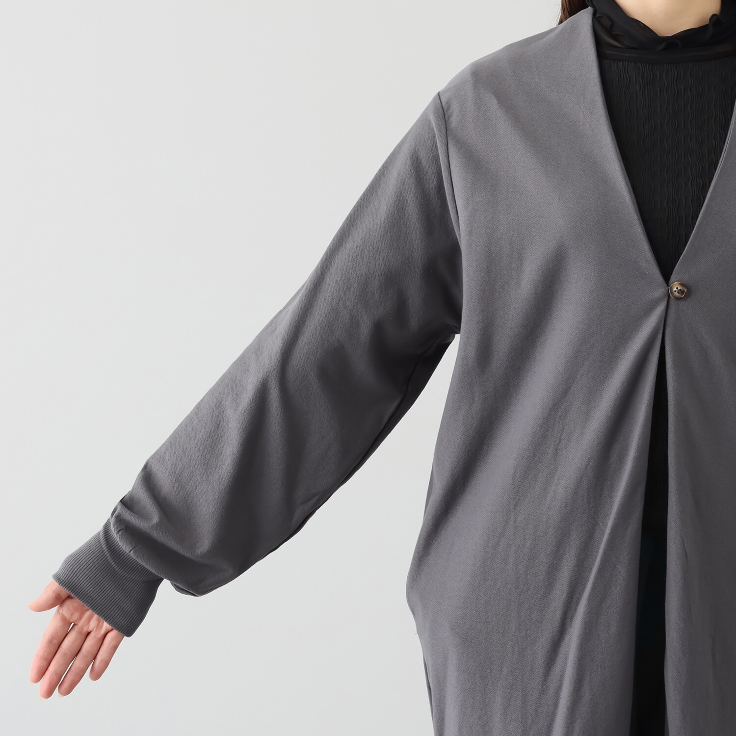 エムエムオー ロング トッパーカーディガン