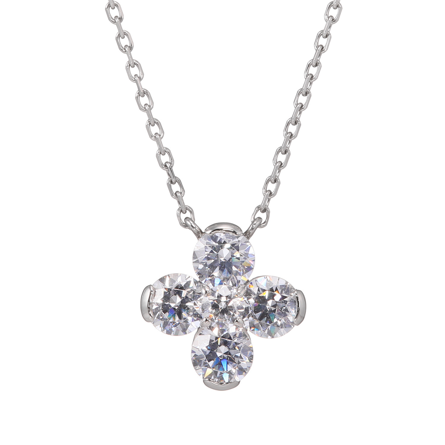 ステングレイス サージカルステンレス プレシオサ社製ＣＺ 幸運のシンボル クローバーデザイン ネックレス