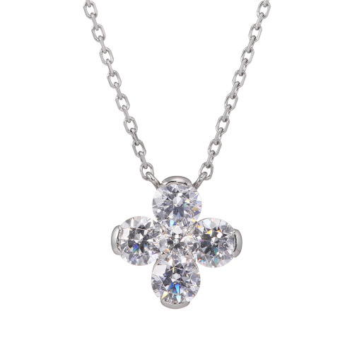 ステングレイス　サージカルステンレス　プレシオサ社製ＣＺ　幸運のシンボル　クローバーデザイン　ネックレス