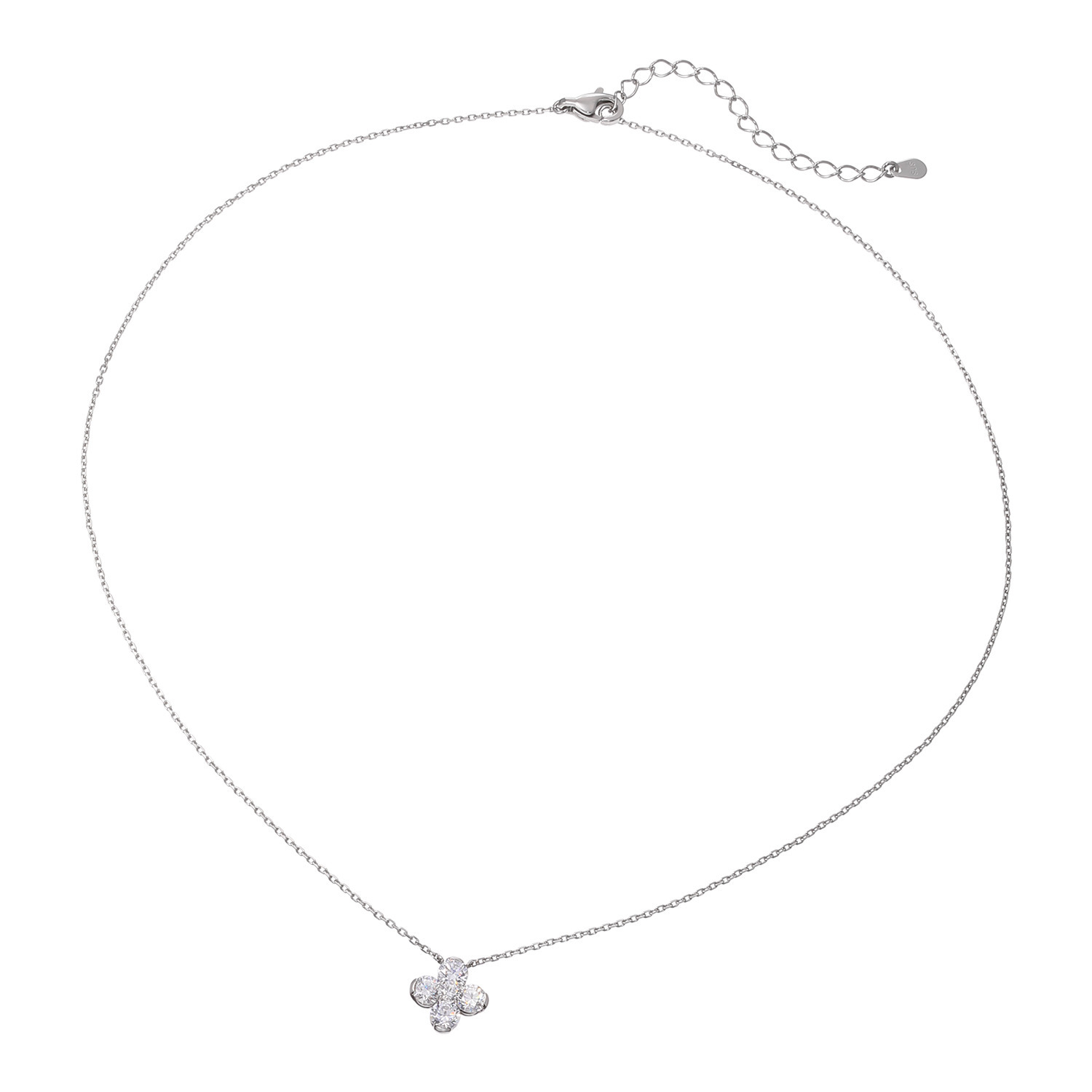 ステングレイス サージカルステンレス プレシオサ社製ＣＺ 幸運のシンボル クローバーデザイン ネックレス