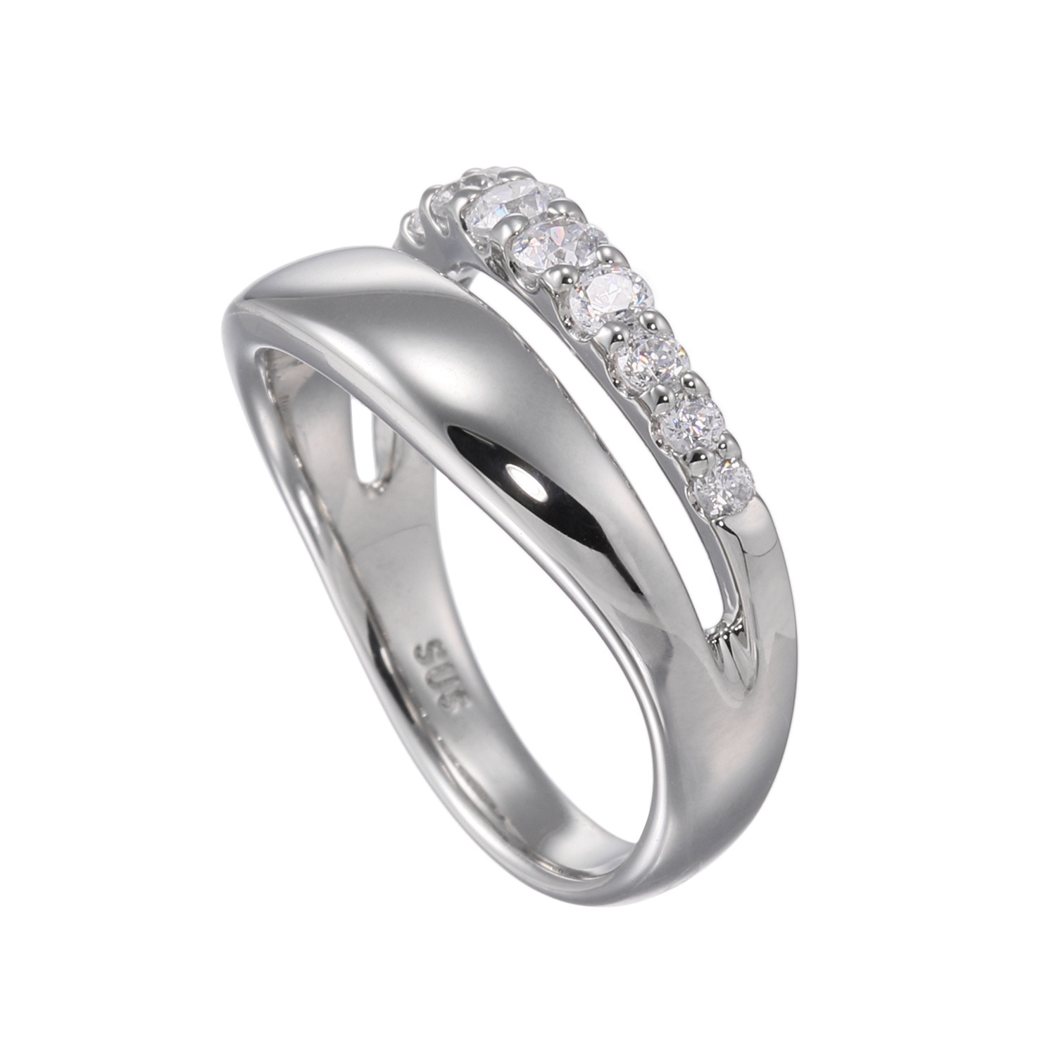 ステングレイス サージカルステンレス プレシオサ社製ＣＺ エレガント ダブルラインリング