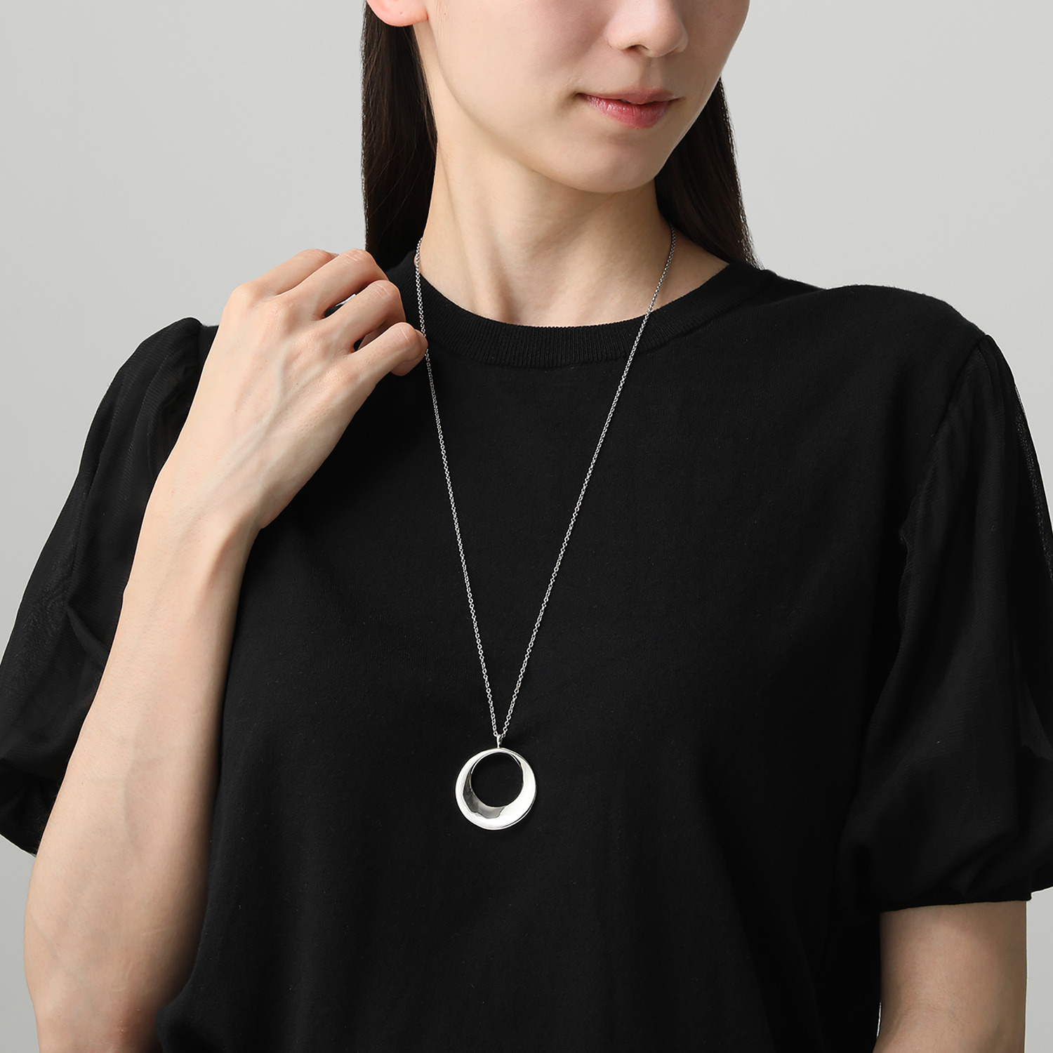 ステングレイス サージカルステンレス メビウスの輪 リバーシブル ロングペンダント