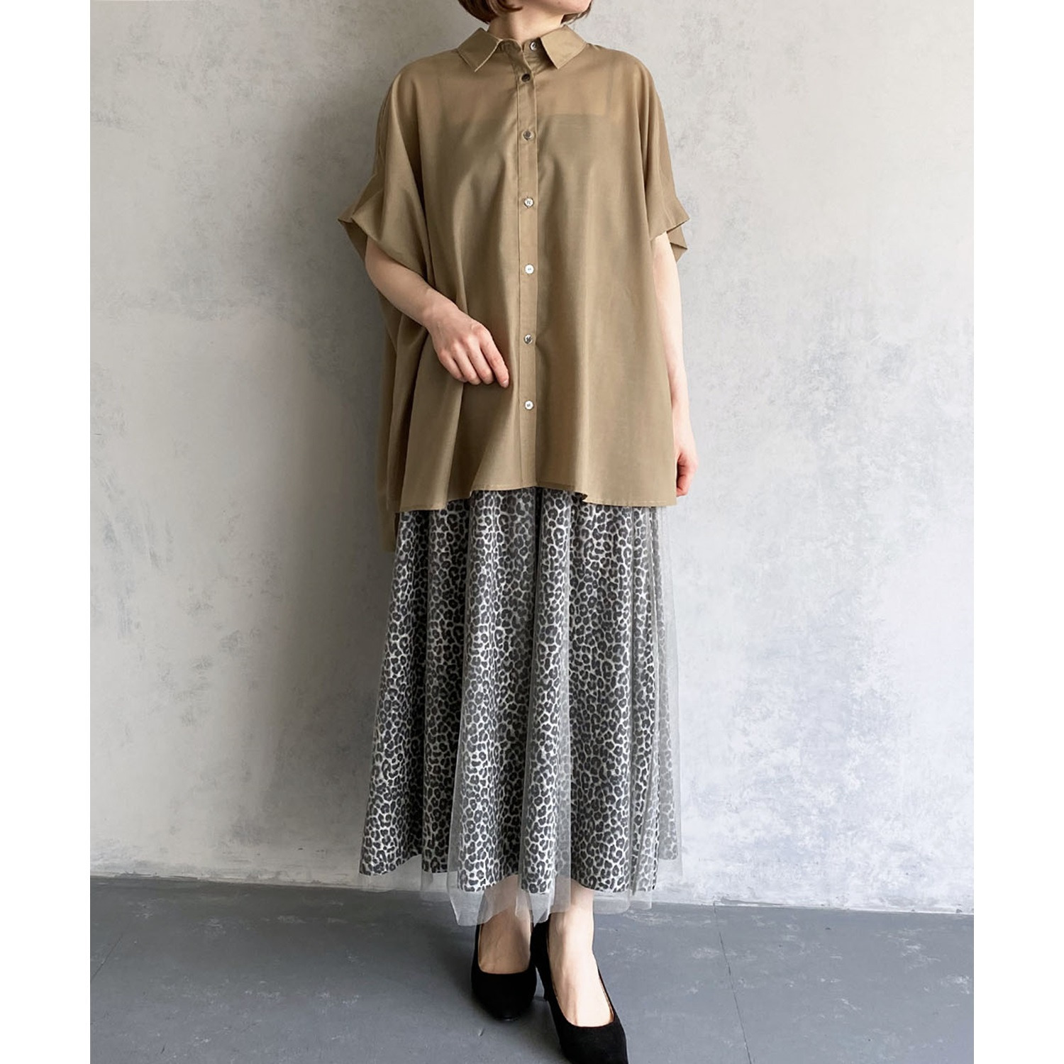 エピデミーク シアー ワイドブラウス