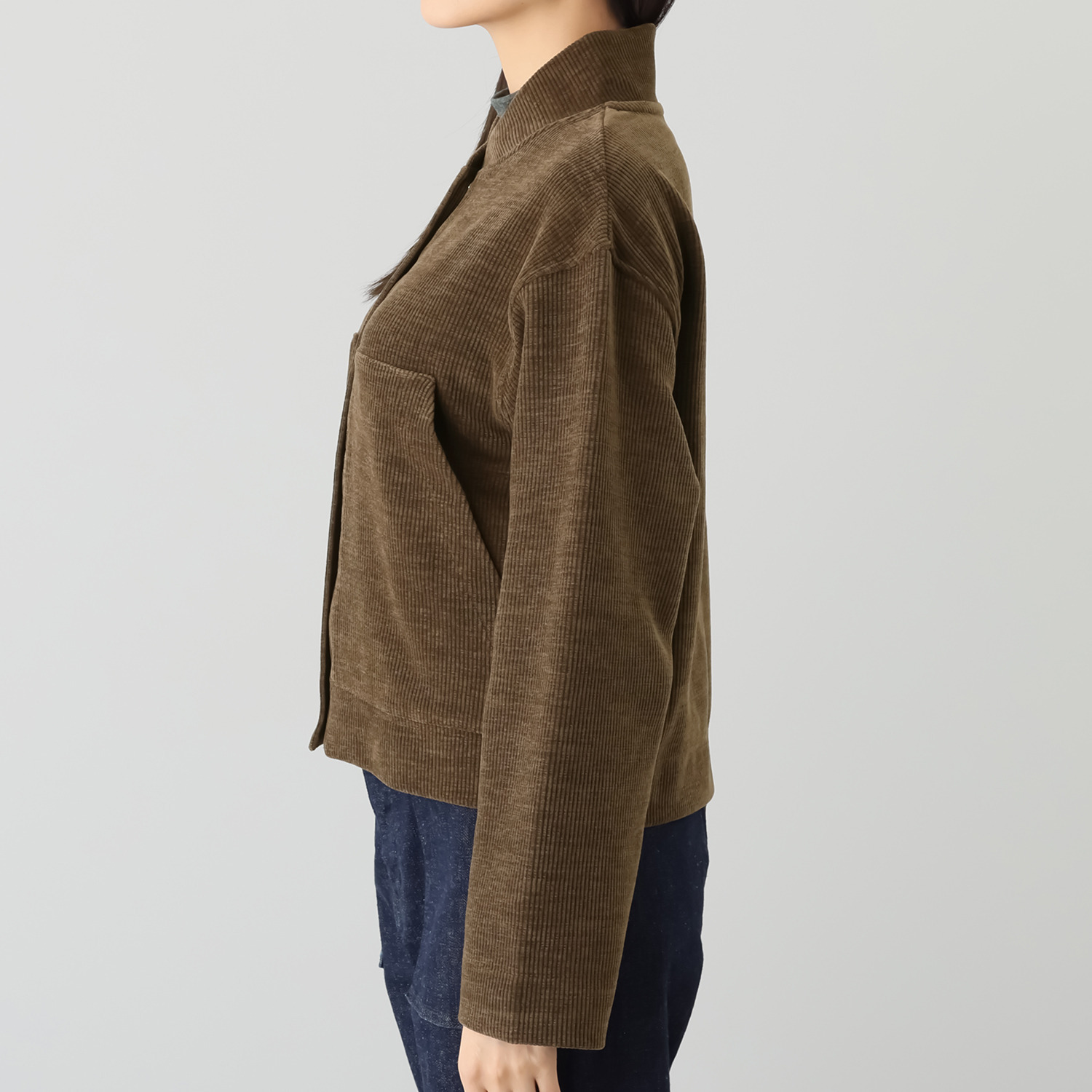 ピカデリー ８Ｗコーデュロイ スタンドカラー ボックスフィット ジャケット