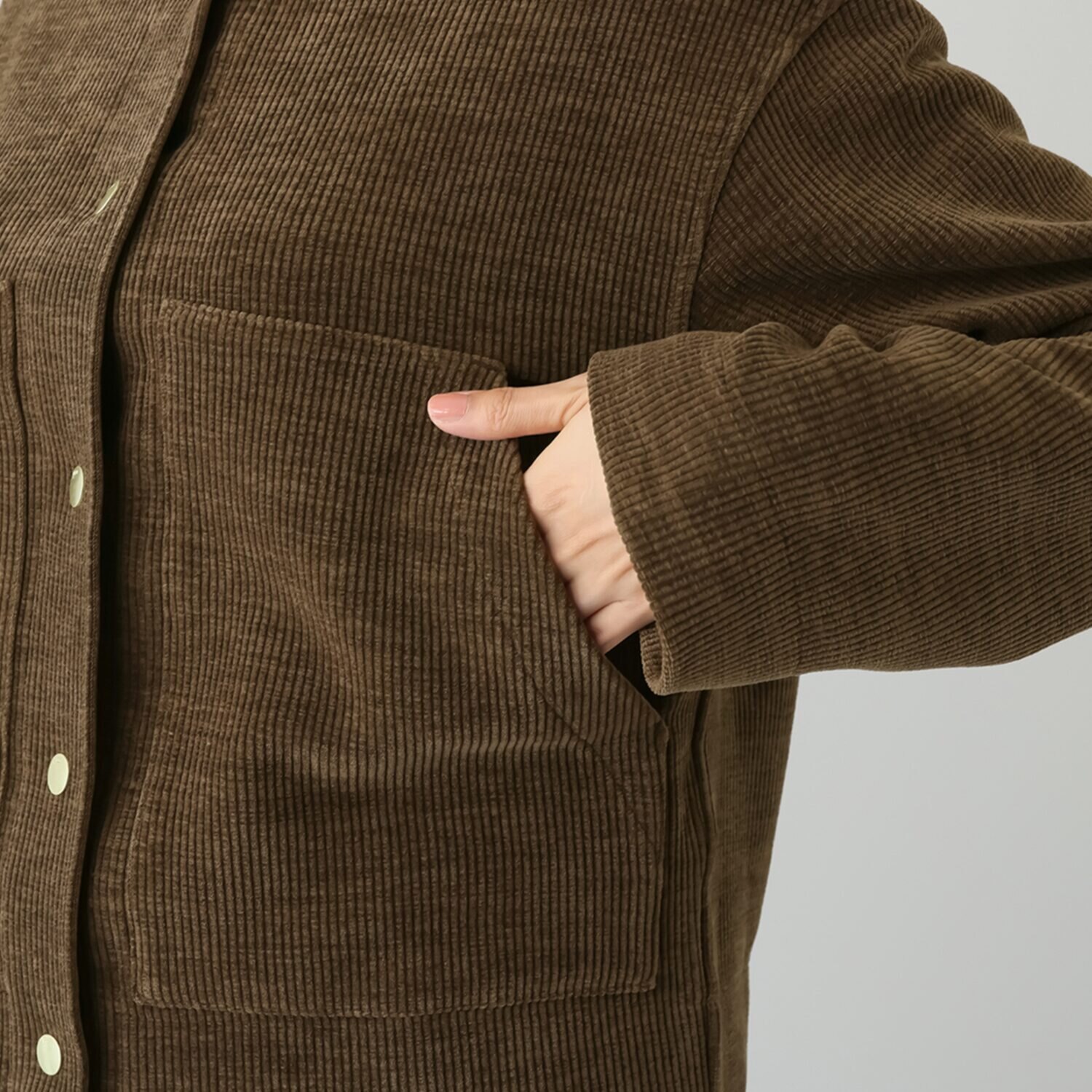 ピカデリー ８Ｗコーデュロイ スタンドカラー ボックスフィット ジャケット