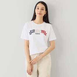 ピカデリー ラインストーン付 半袖ロゴＴシャツ