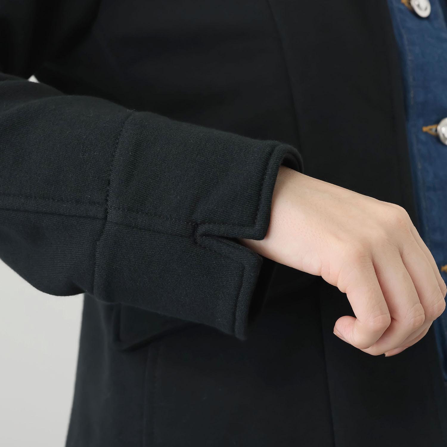 ブルーコレクション おしゃれにキマる！ レイヤード風 デニムドッキング ジャケット