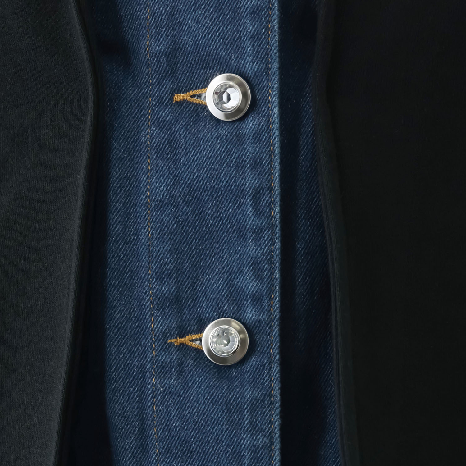 ブルーコレクション おしゃれにキマる！ レイヤード風 デニムドッキング ジャケット