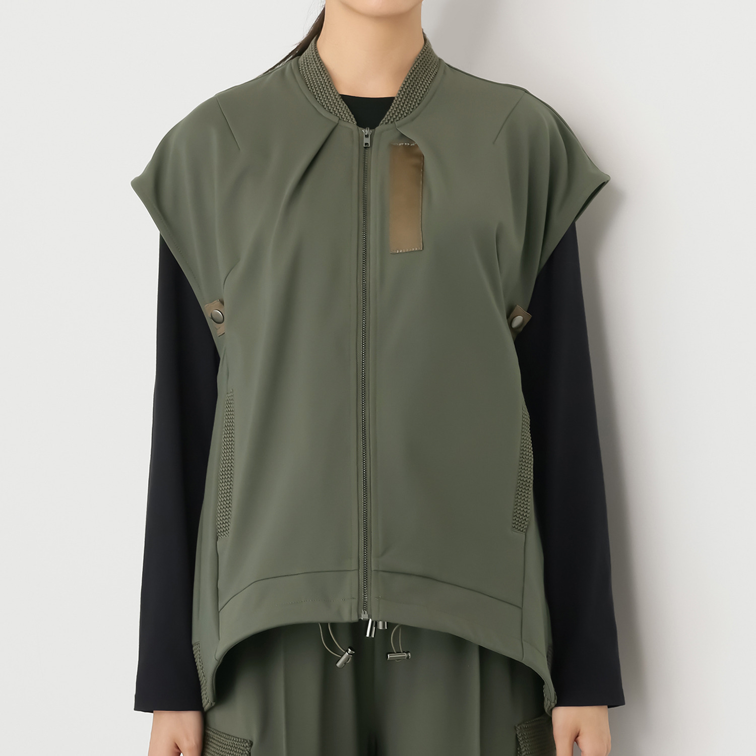 エイティーエイト ディグリー カット×ワッフル ジップベスト