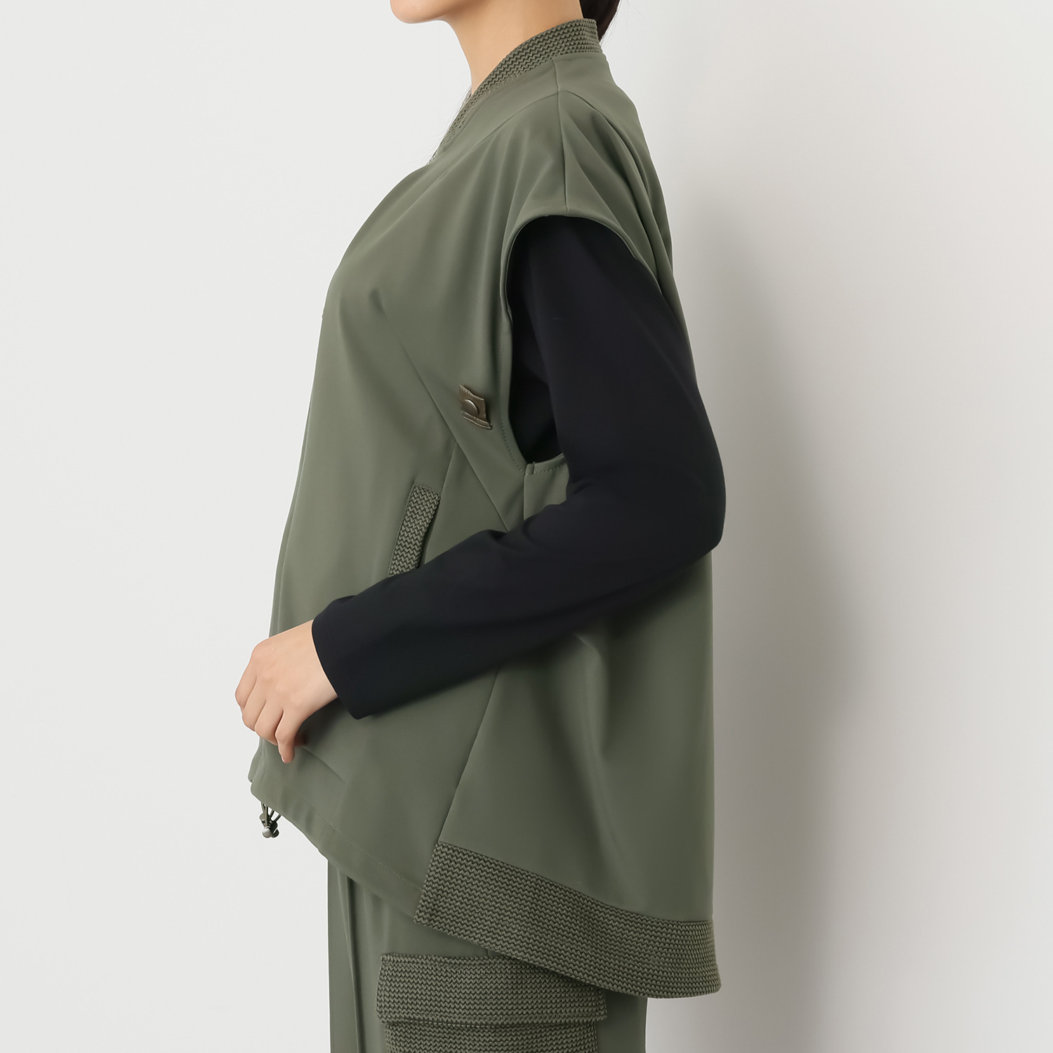 エイティーエイト ディグリー カット×ワッフル ジップベスト