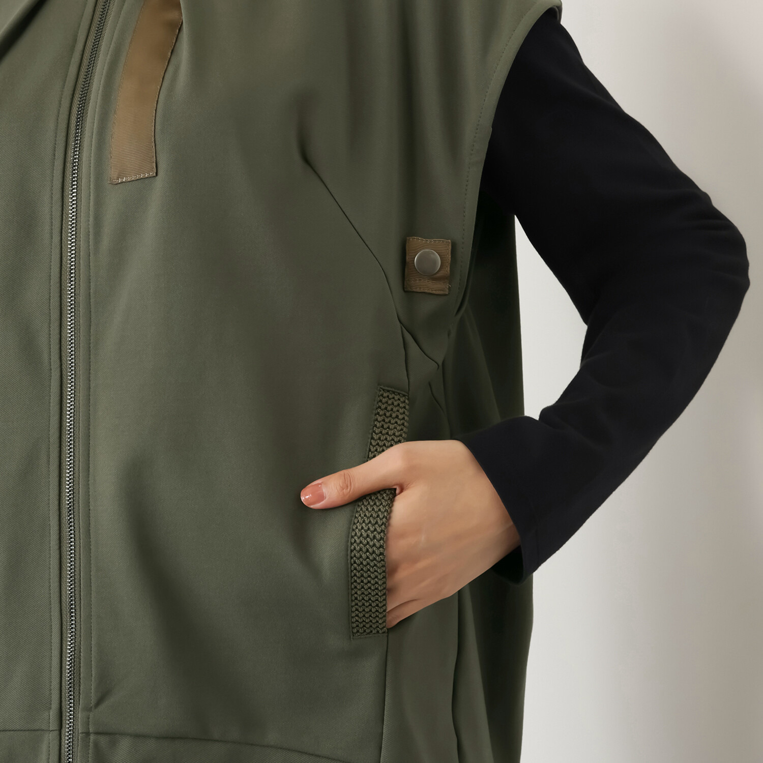 エイティーエイト ディグリー カット×ワッフル ジップベスト