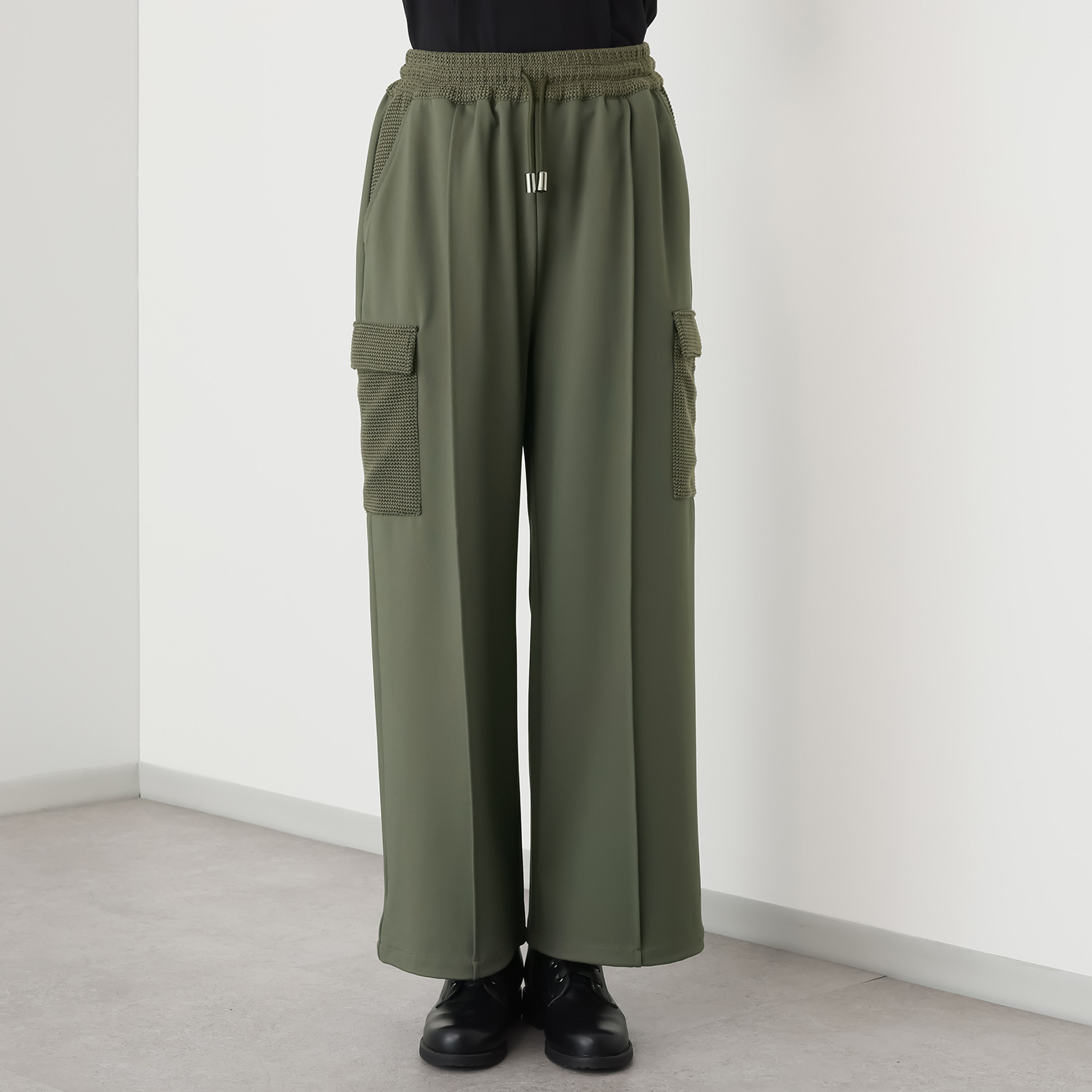 エイティーエイト ディグリー カット×ワッフル ワイドイージー カーゴパンツ