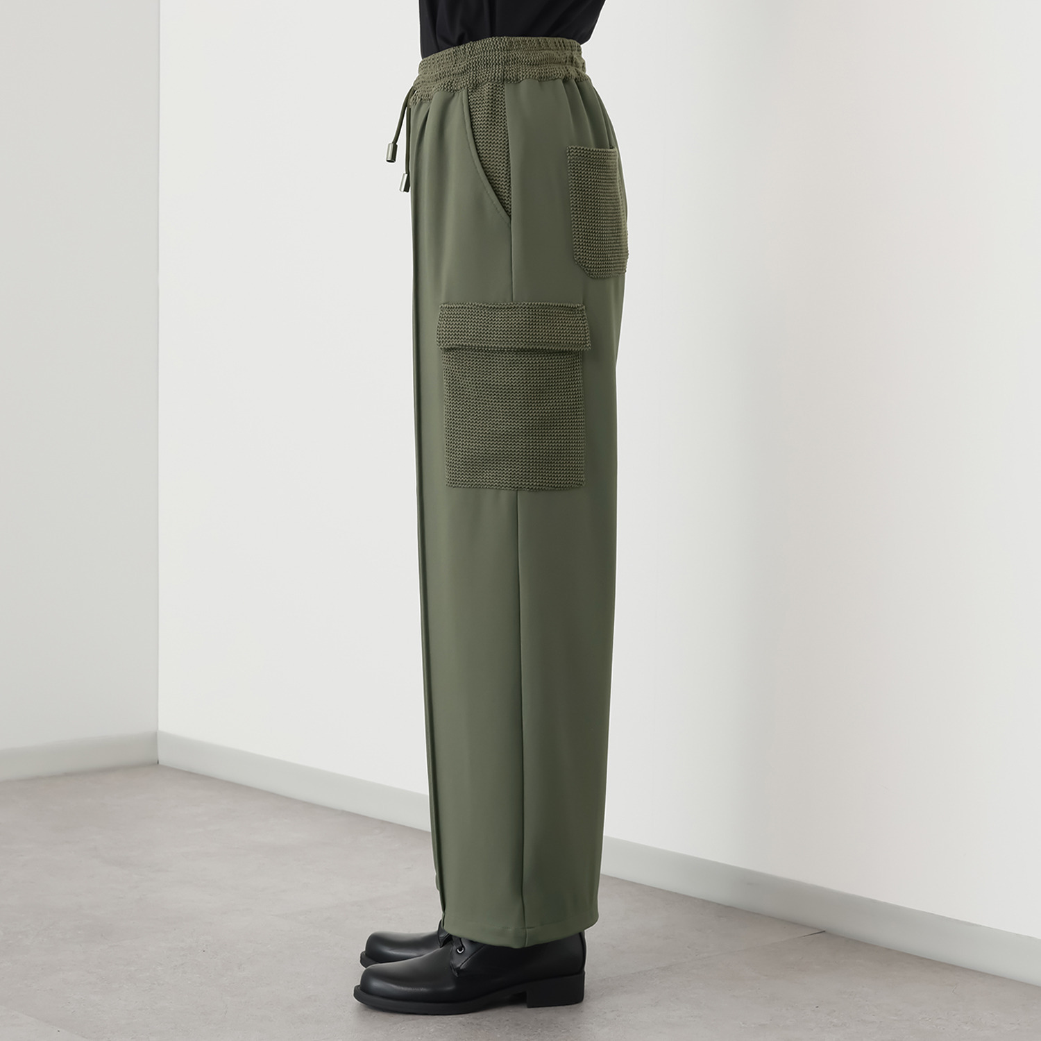 エイティーエイト ディグリー カット×ワッフル ワイドイージー カーゴパンツ