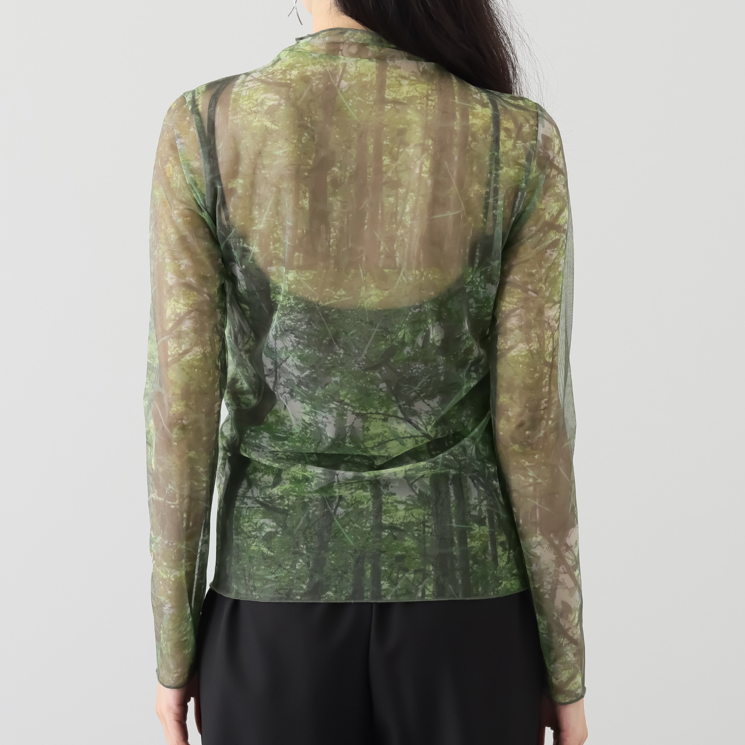 エイティーエイト ディグリー 草木柄 チュール インナープルオーバー