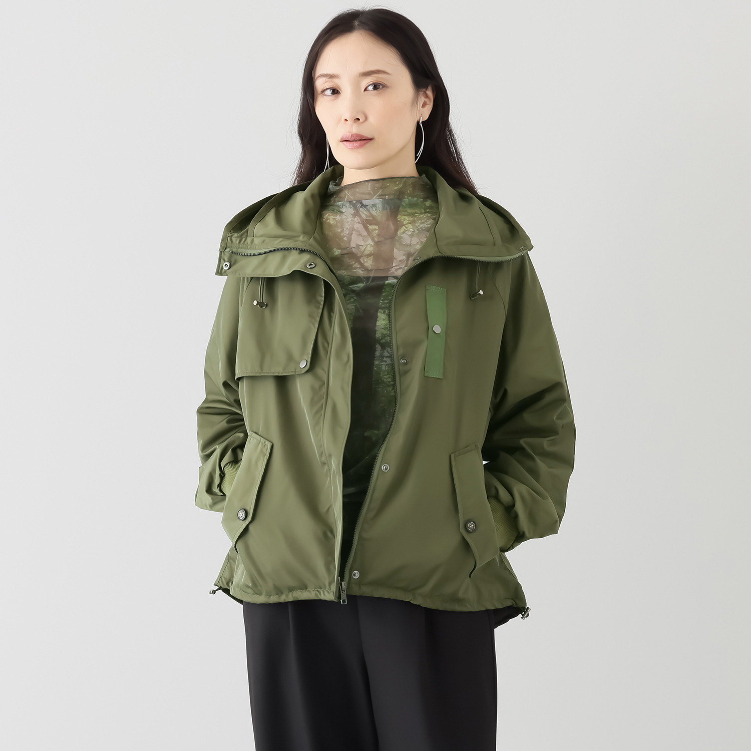 エイティーエイト ディグリー ボリュームネック ミリタリーブルゾン