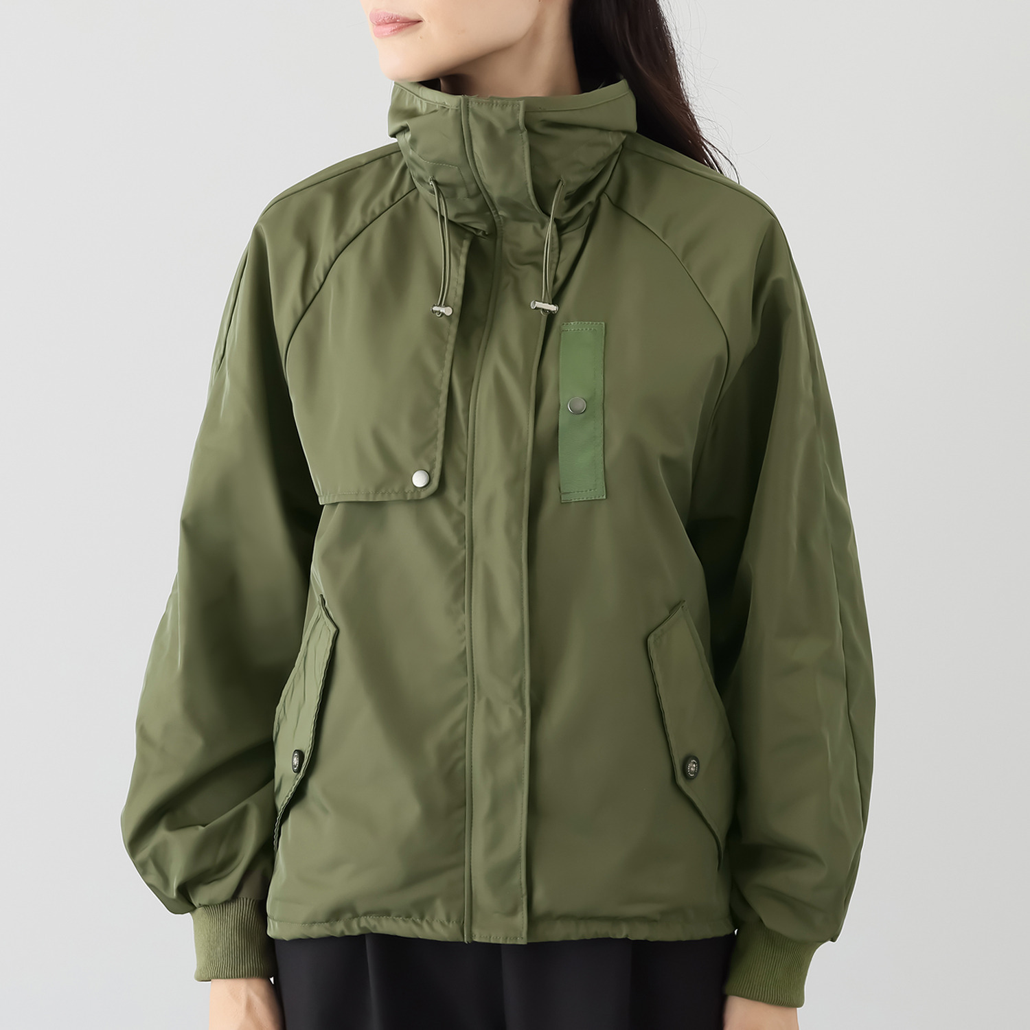 エイティーエイト ディグリー ボリュームネック ミリタリーブルゾン