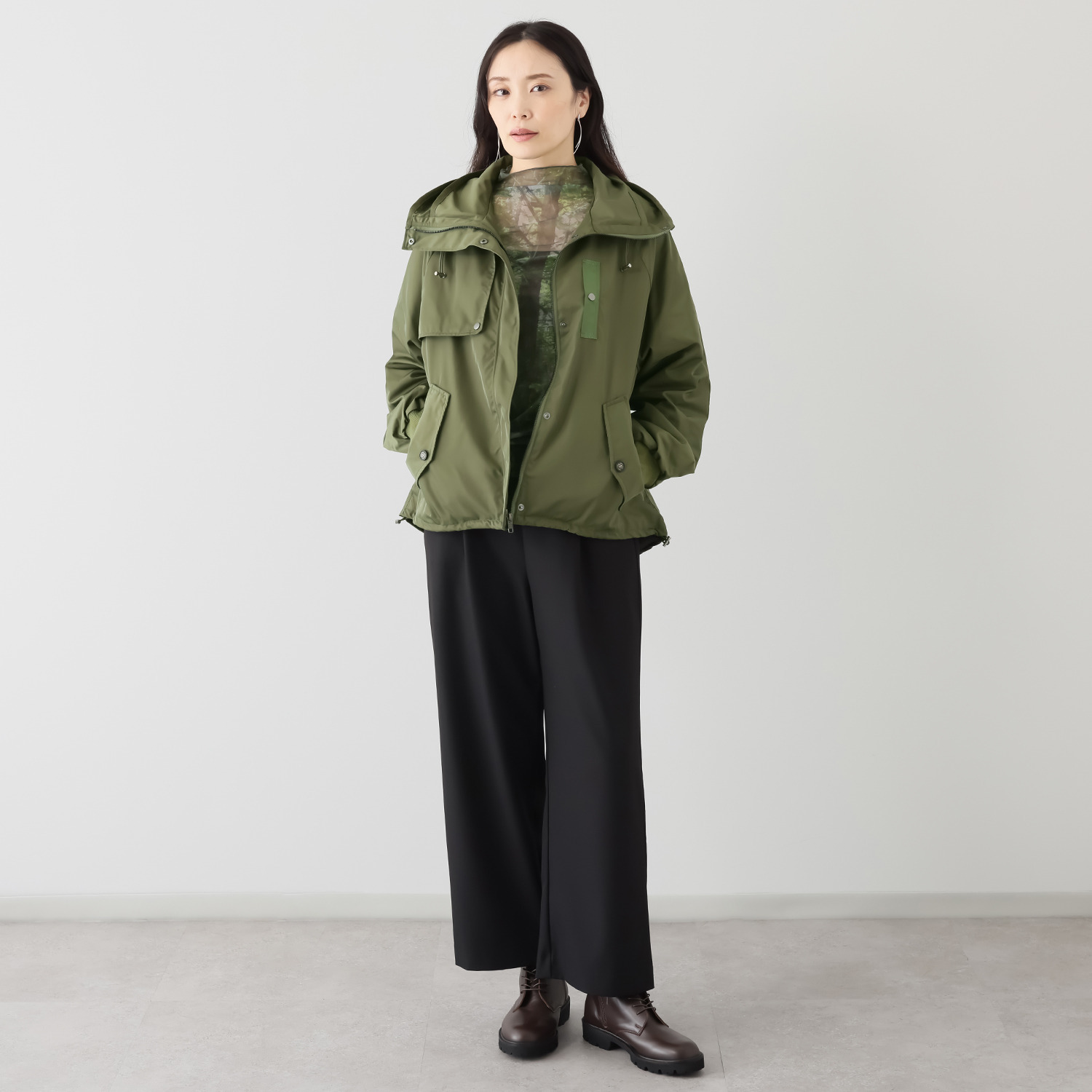 エイティーエイト ディグリー ボリュームネック ミリタリーブルゾン