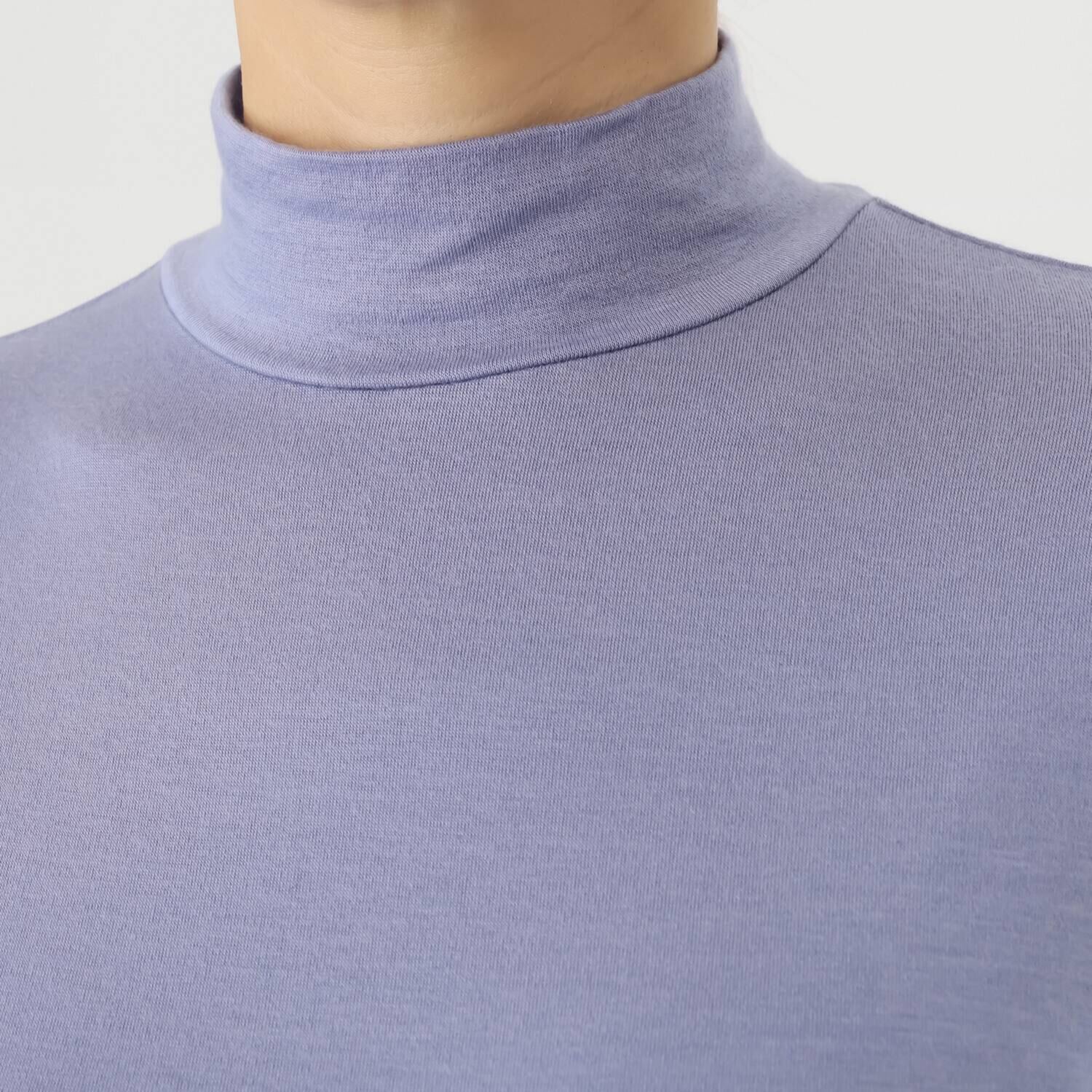 エイガールズ とろける肌触り スーパーストレッチ テンセルカシミヤ混 ハイネックプルオーバー