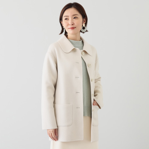 モカサン　ジュンコシマダ　ウール混　リバーコート