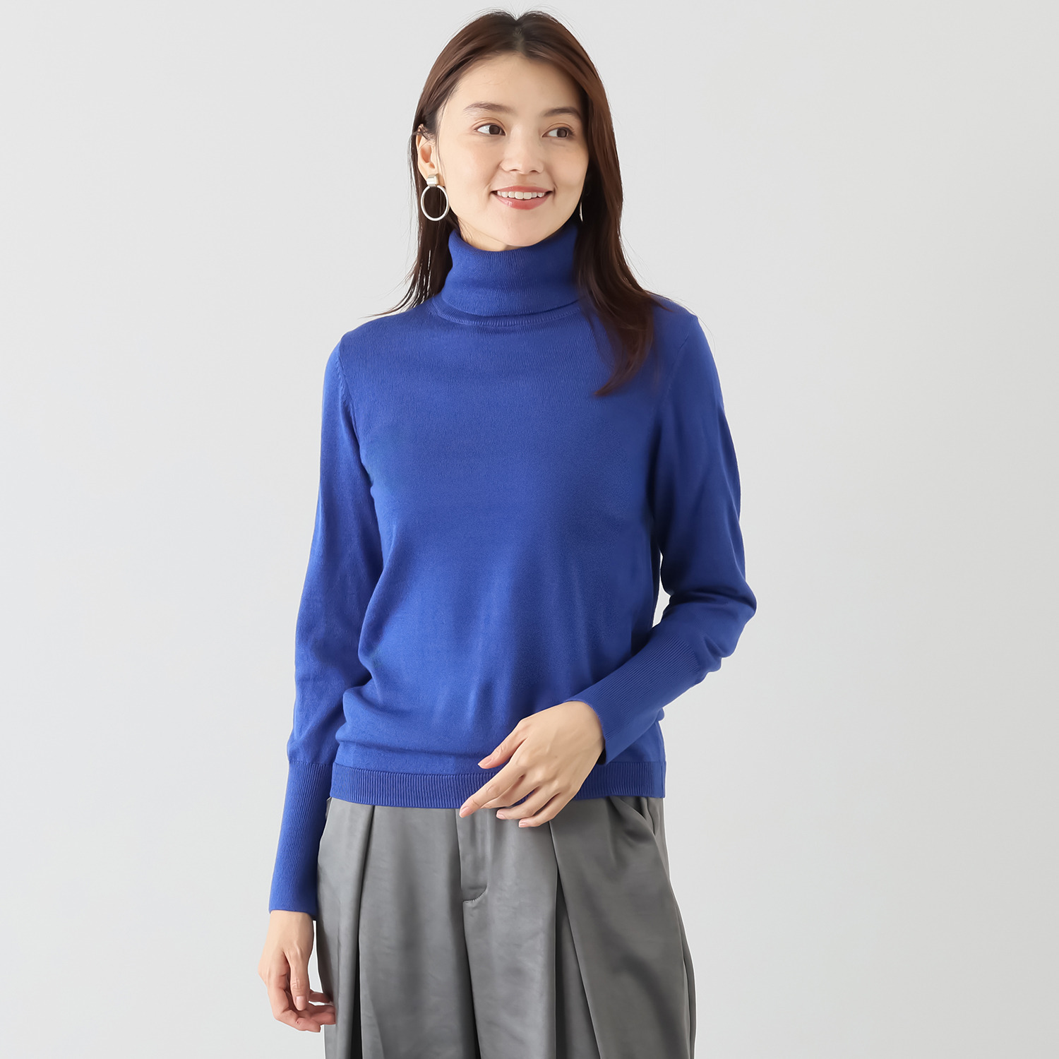 モカサン　ジュンコシマダ カラータートルネック プルオーバー