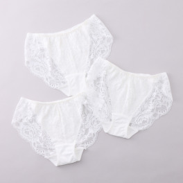 福助 快適和装インナー 総レース スタンダードショーツ 同色３枚セット