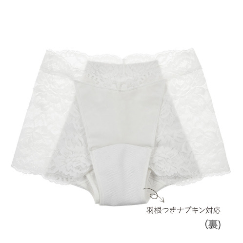 福助 快適和装インナー 総レース 吸水サニタリーショーツ 同色３枚セット