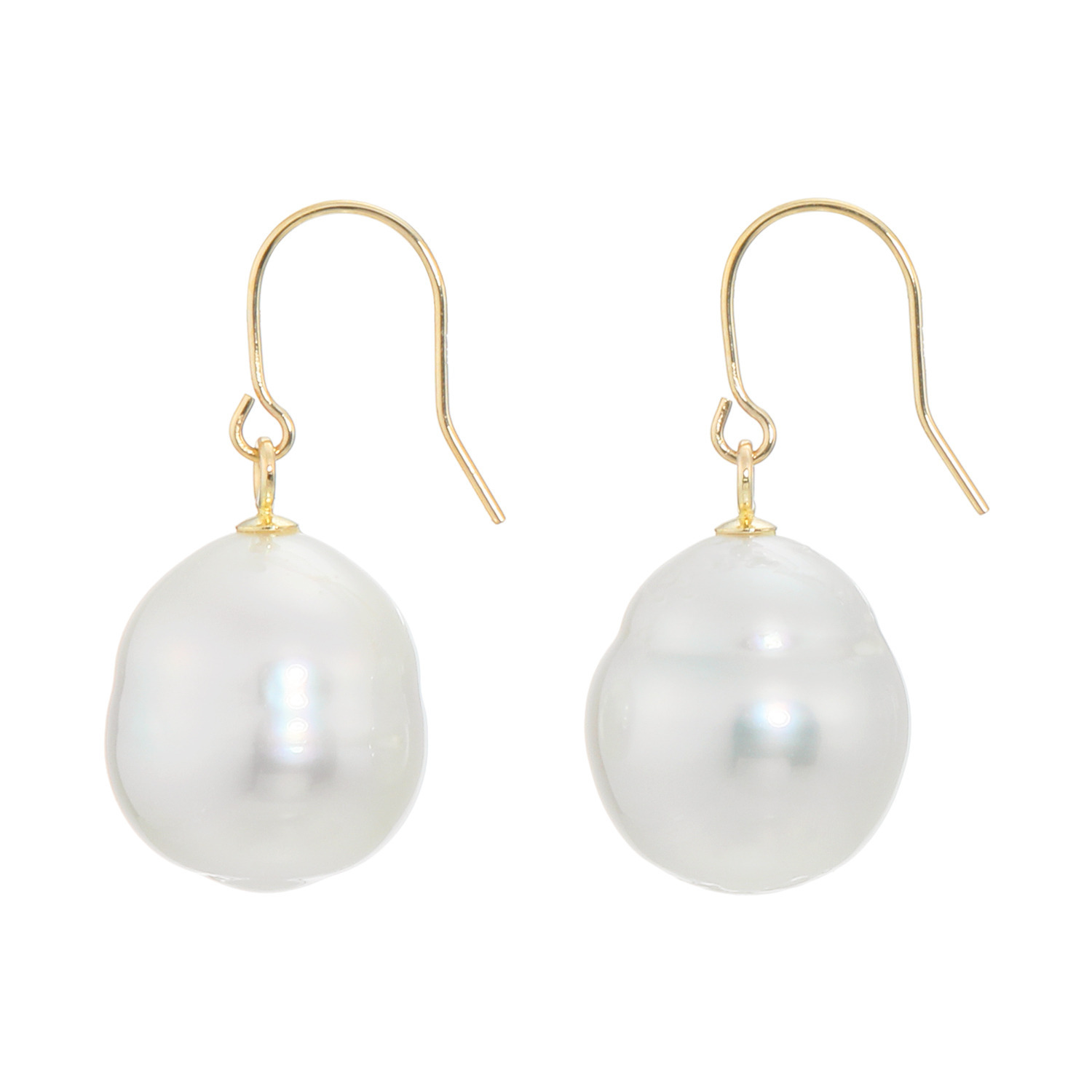 ジュペレ　ジョーヌ １０Ｋ 白蝶パール スウィングピアス