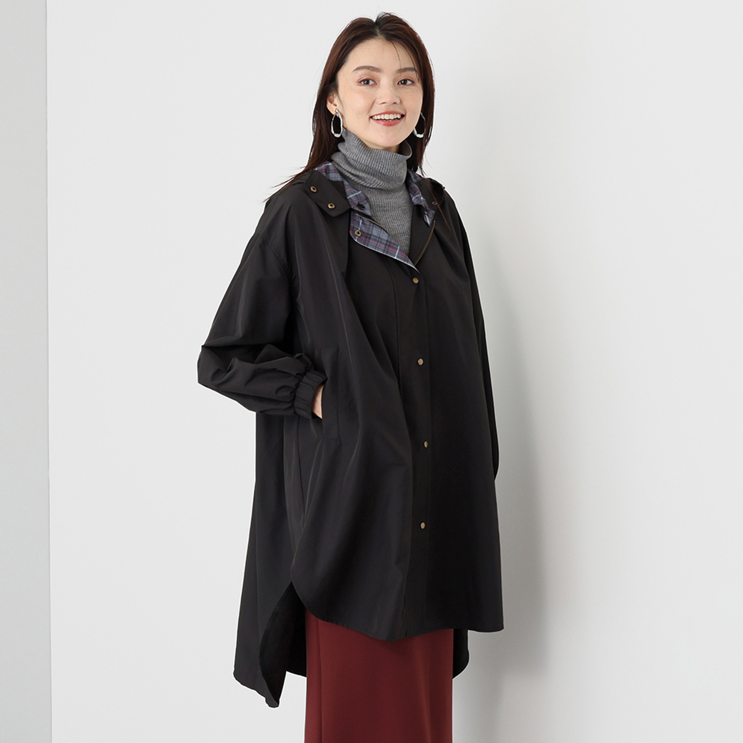 ペイズリーウィズ キンロックアンダーソン タータンチェック アクセント はっ水コート