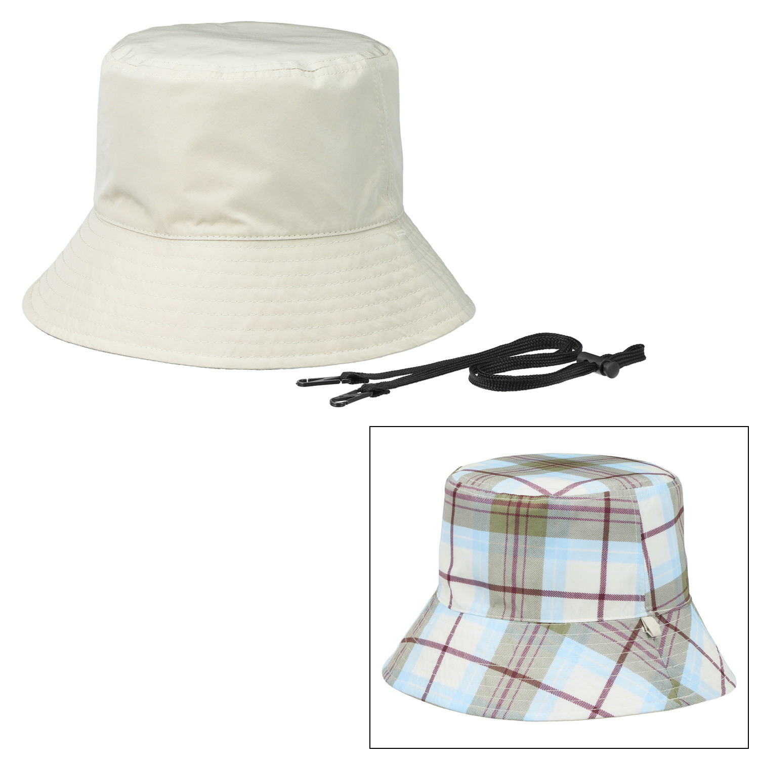 ペイズリーウィズ キンロックアンダーソン はっ水・ＵＶカット あごひも付　リバーシブル バケットハット
