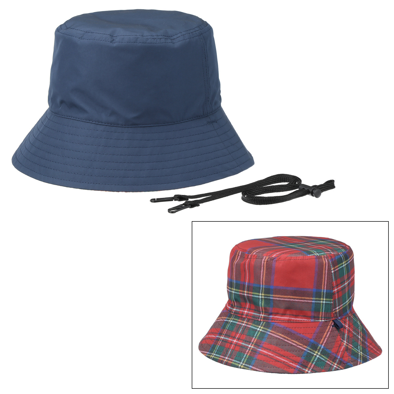 ペイズリーウィズ キンロックアンダーソン はっ水・ＵＶカット あごひも付　リバーシブル バケットハット