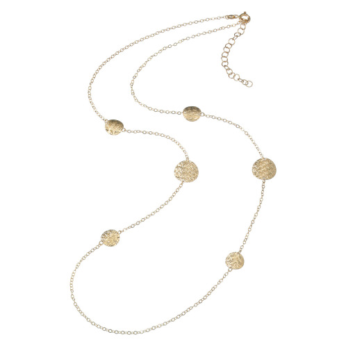 ミオ　イターリア　１８Ｋ　ダイヤモンドカット　ステーション　ロングネックレス