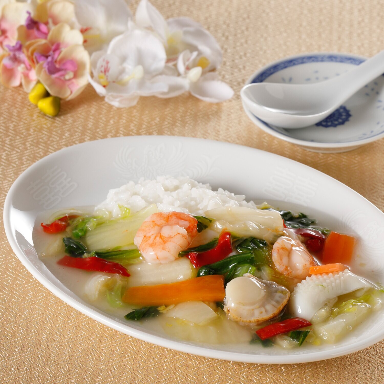 青山シャンウェイ 佐々木シェフ 海鮮と野菜の中華丼 ＜塩味＞