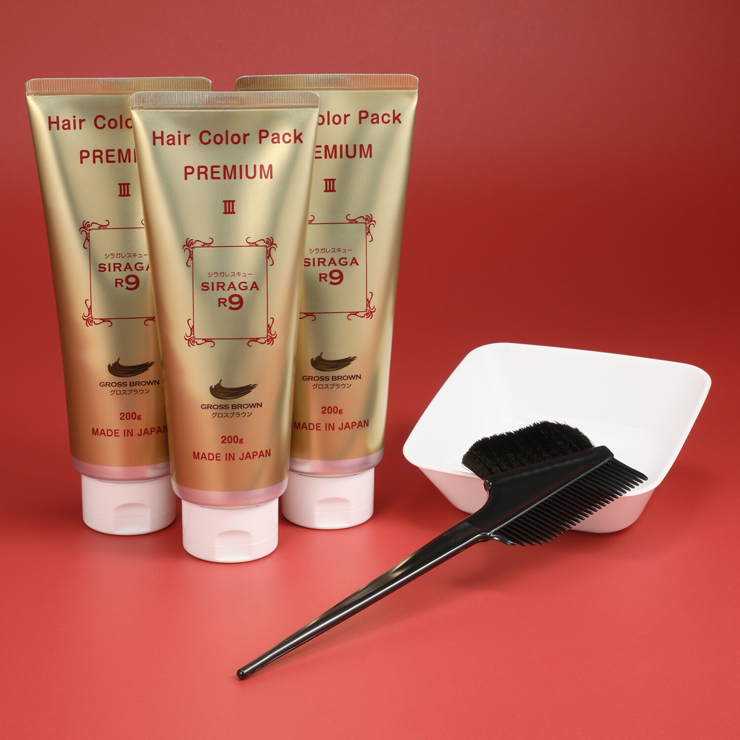 色持ちを追求！大人艶髪へ シラガレスキュー ヘアカラーパック プレミアムＩＩＩ ３本特別セット 