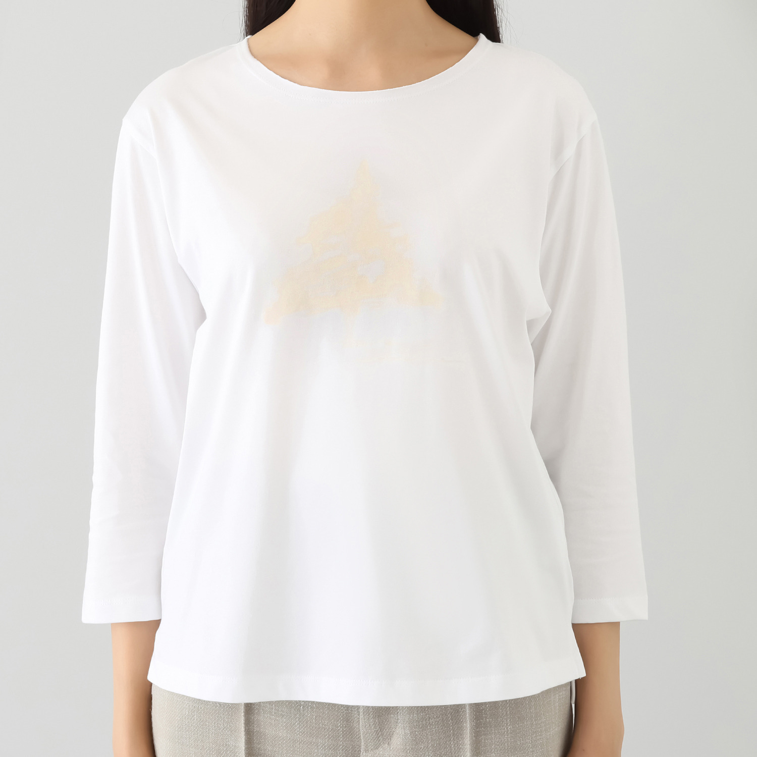 ウノ・ウノ・ドゥーエ ツリーデザイン 七分丈 ロゴＴシャツ