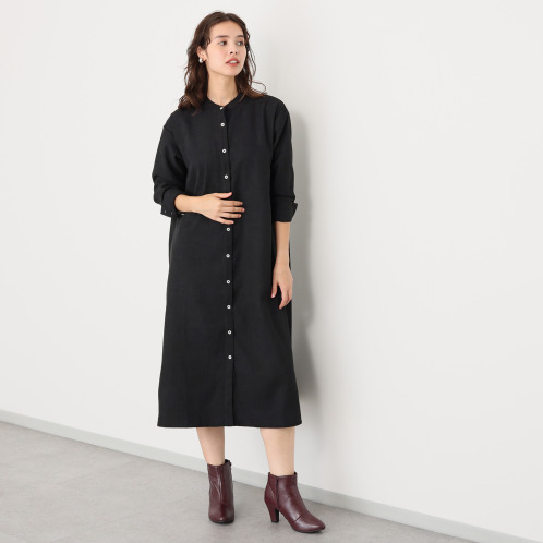 Kunny. バンドカラー シャツワンピース Kunny. バンドカラー シャツワンピース